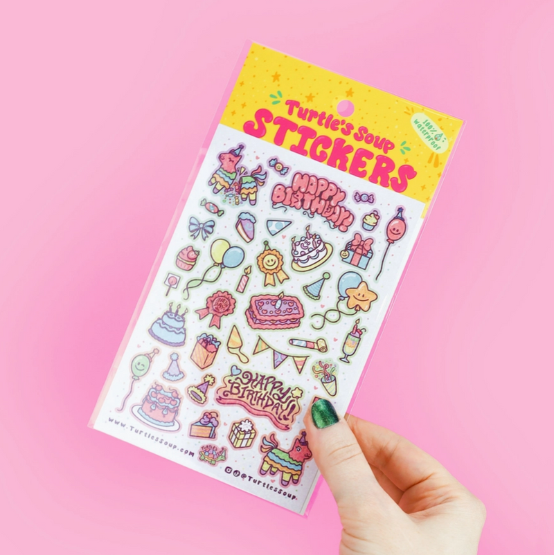 Birthday Stuff | Vinyl Sticker Sheet