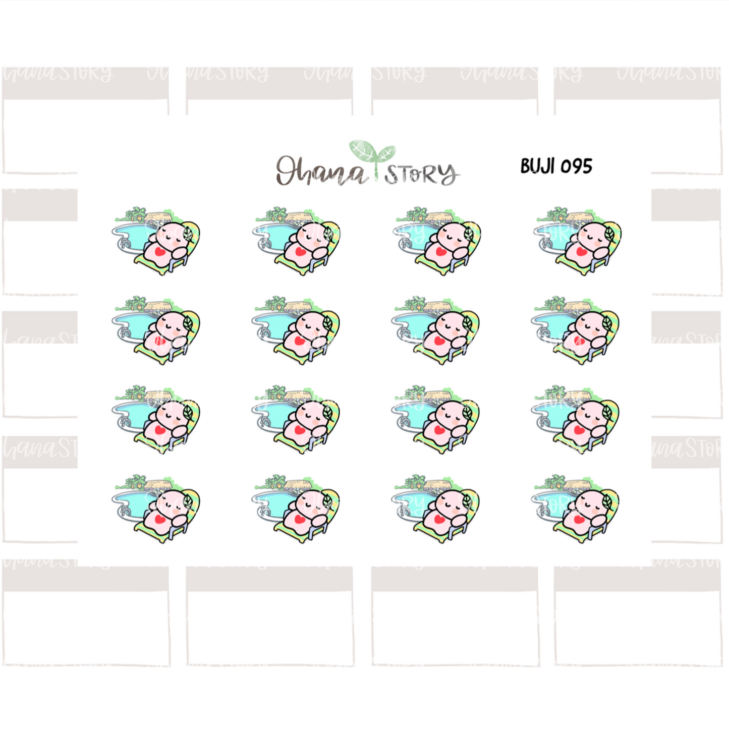 Relax By The Poolside | Sticker Sheet