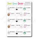 Kawaii Celebration Banner Critter | Sticker Sheet