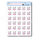 Kawaii Daisy - Reading | Sticker Sheet