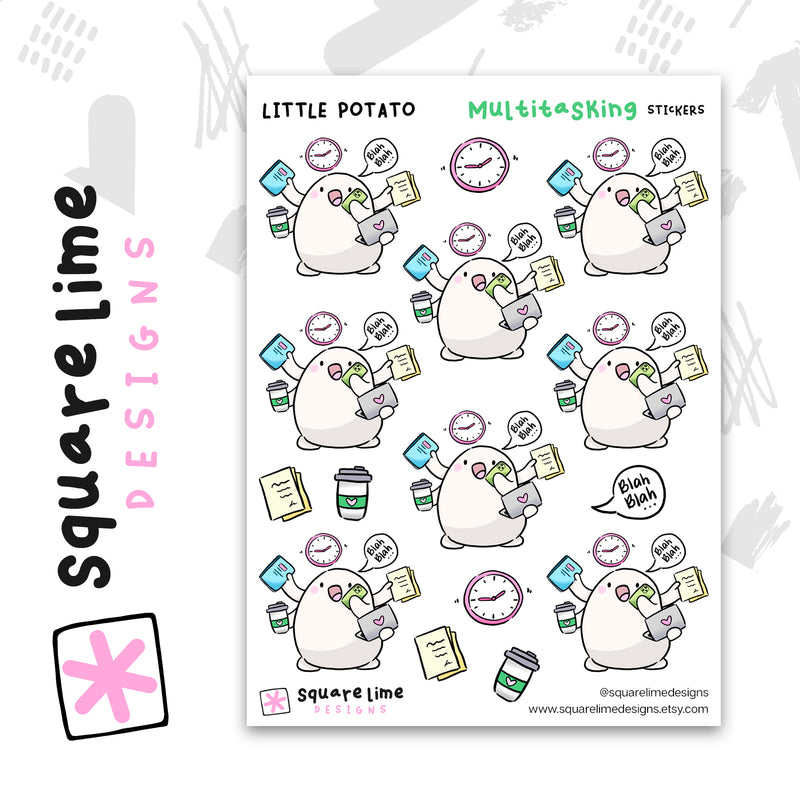 Little Potato - Multitasking | Sticker Sheet