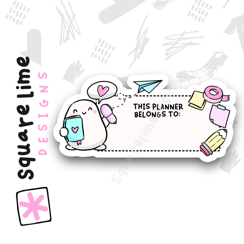 This Planner Belongs To | Die Cut Sticker
