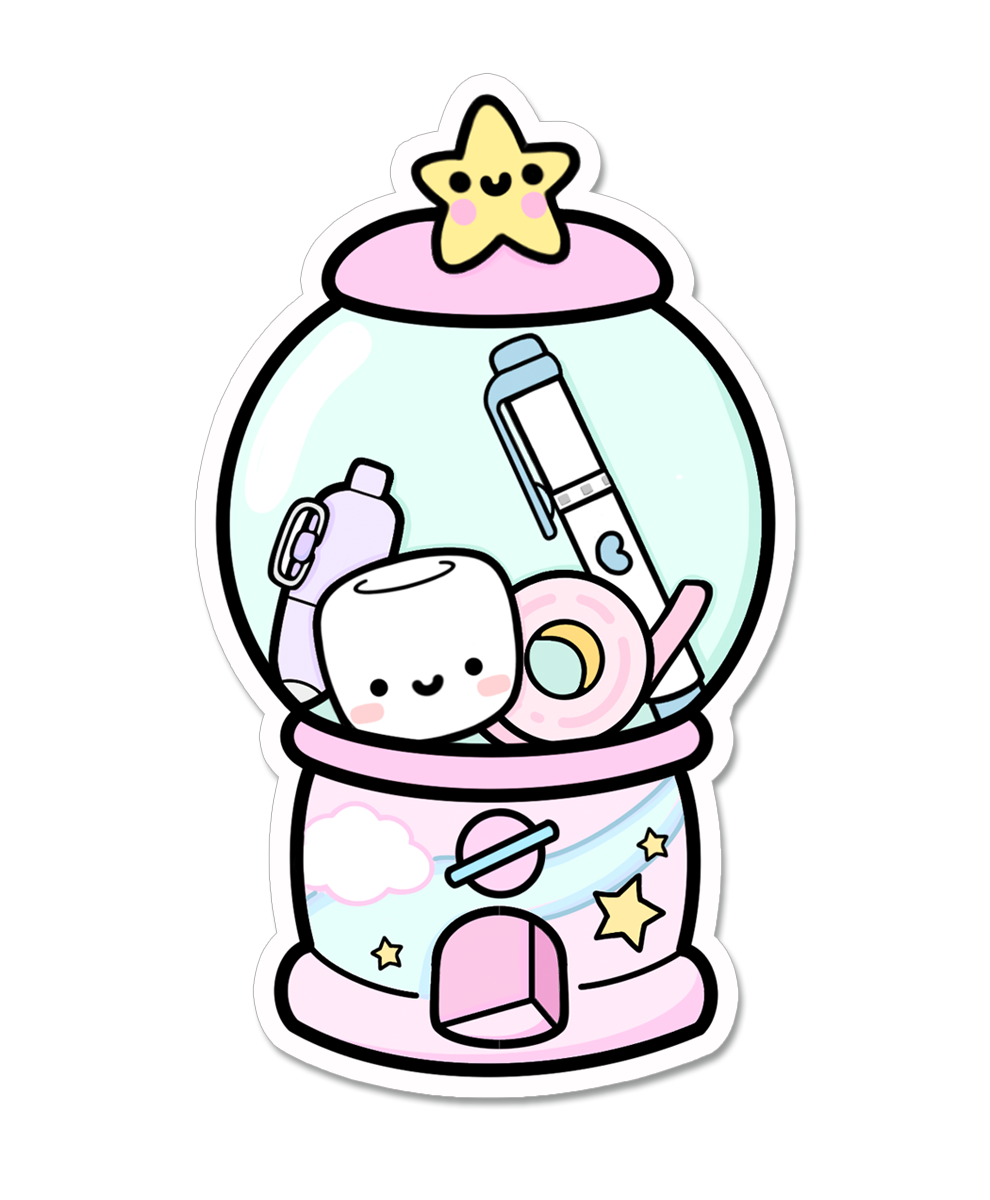 Cocoa Gumball Machine | Sticker Flake