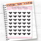 Black Halloween Bat Date Numbers | Sticker Sheet