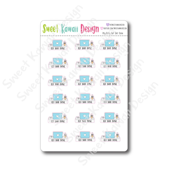 Kawaii Get Sh*t Done | Sticker Sheet