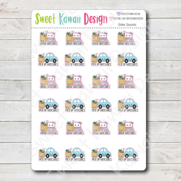 Kawaii Online Grocery | Sticker Sheet