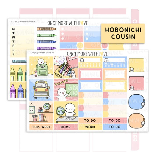Wheels on the Bus | Hobonichi Cousin Kit