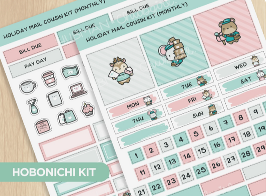 Holiday Happy Mail | Hobonichi Cousin MONTHLY Kit
