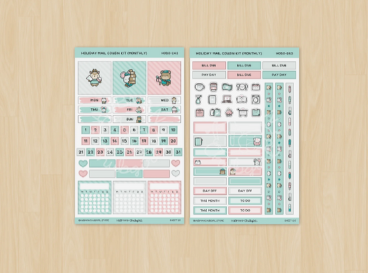 Holiday Happy Mail | Hobonichi Cousin MONTHLY Kit