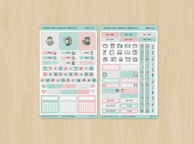 *PRESALE* Holiday Happy Mail | Hobonichi Cousin MONTHLY Kit