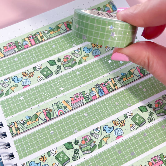Lime Green Grid | Washi