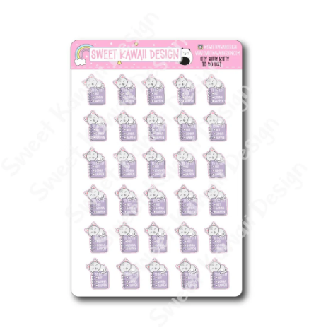 Kawaii Kitty - To Do List | Sticker Sheet