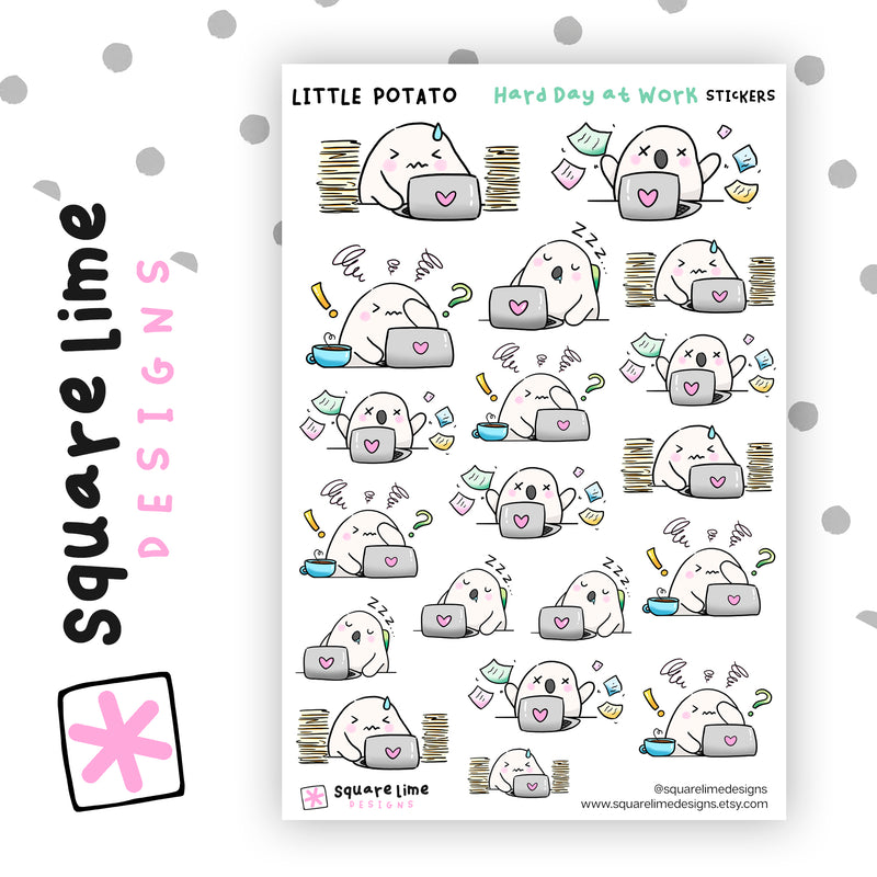 Little Potato - Hard Day at Work | Sticker Sheet