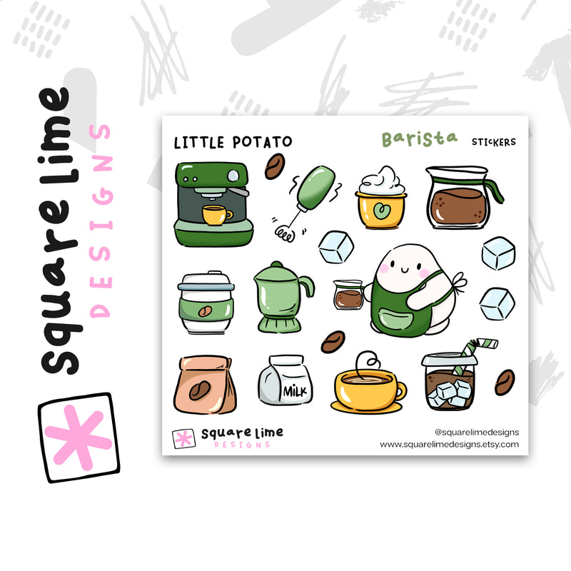 Little Potato - Barista | Sticker Sheet