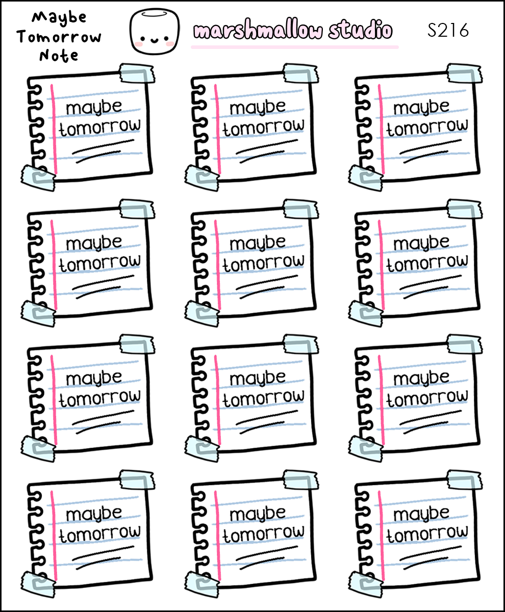 Maybe Tomorrow | Sticker Sheet