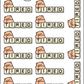 Freckle Bear - Tired (Scrabbled) | Sticker Sheet