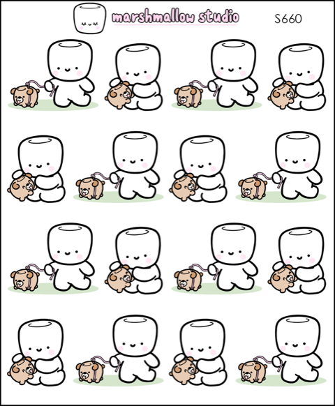 Cocoa & Marshmallow Dog | Sticker Sheet