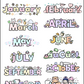 Decorative Months | Sticker Sheet