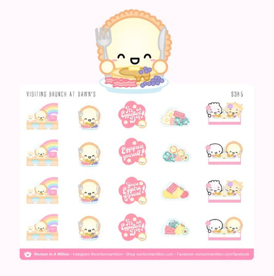 Visiting Brunch At Dawns | Sticker Sheet