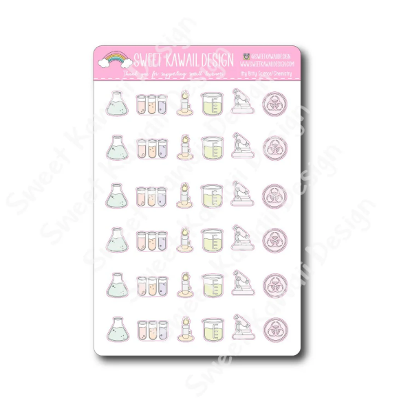 Kawaii Science/Chemistry | Sticker Sheet
