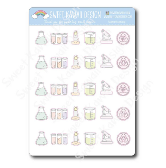Kawaii Science/Chemistry | Sticker Sheet