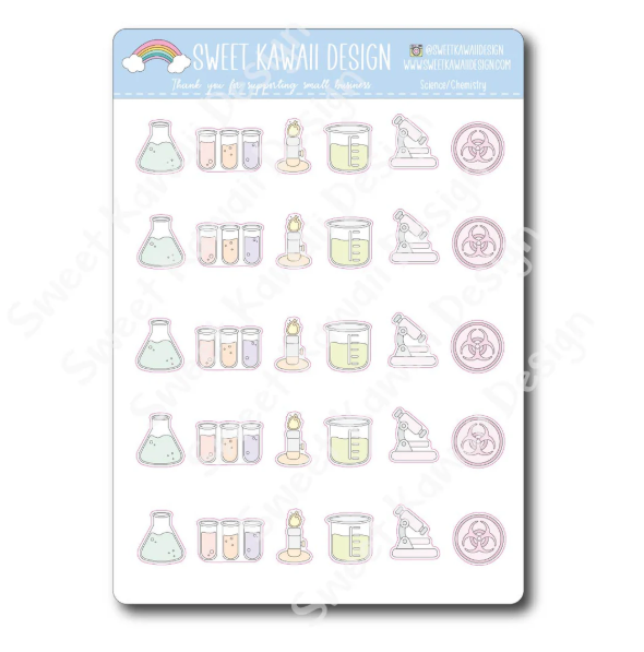 Kawaii Science/Chemistry | Sticker Sheet