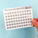 Monthly Date Number Covers - Mini Sticker Sheet