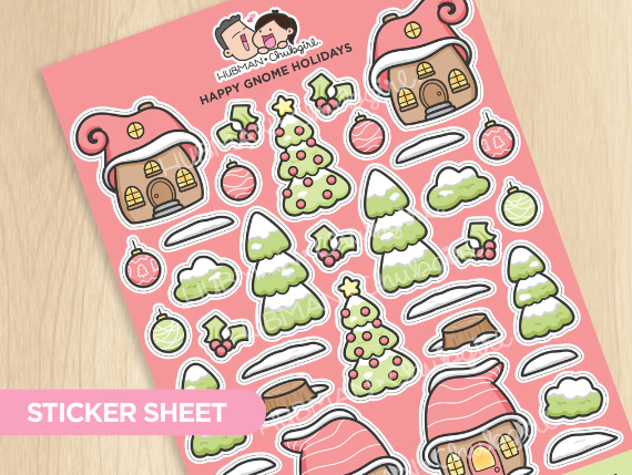 Christmas Gnome Homes | Sticker Sheet