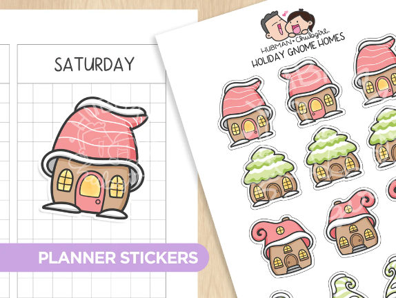 Holiday Gnome Homes | Sticker Sheet