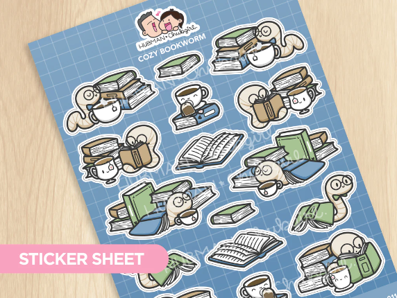 Cozy Bookworm | Sticker Sheet