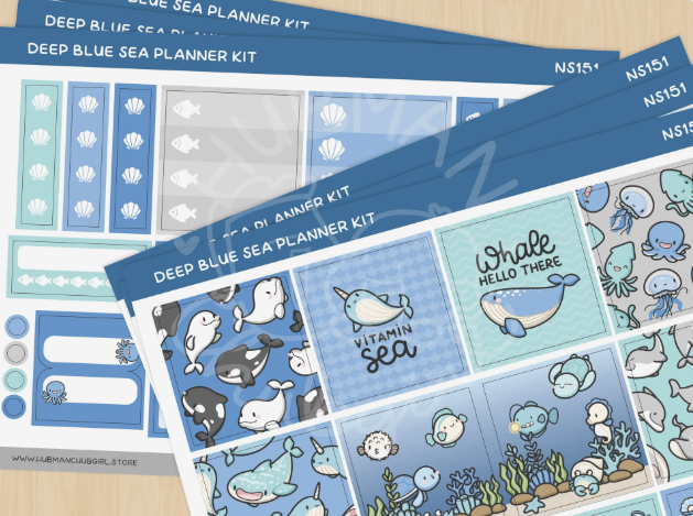 Deep Blue Sea | Planner Kit