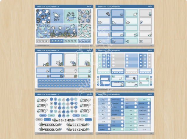 Deep Blue Sea | Planner Kit
