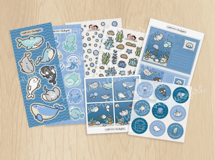 Deep Blue Sea | Variety Sticker Pack