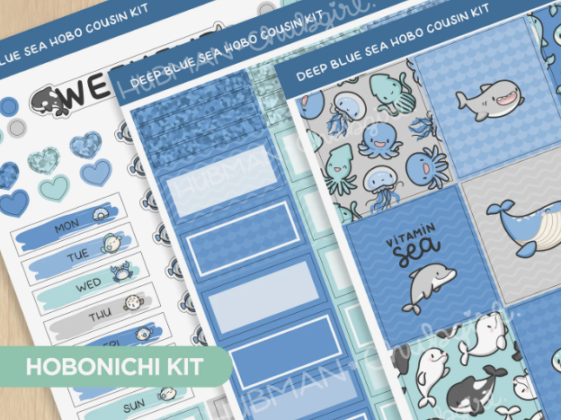 Deep Blue Sea | Hobonichi Cousin Kit