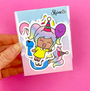 Birthday Characters | 5 Pack Die Cut Stickers