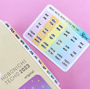 Pastel Block Letter Mini Monthly Tab | Sticker Sheet