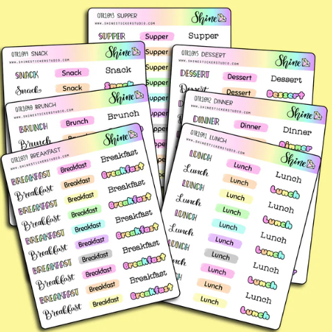 Small Meal Decorative | Sticker Sheet
