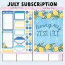 Sweet Bean Plans | JULY 2025 WASHI & STICKER Subscription