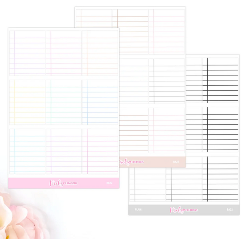 Lined Stickers | Sticker Sheet