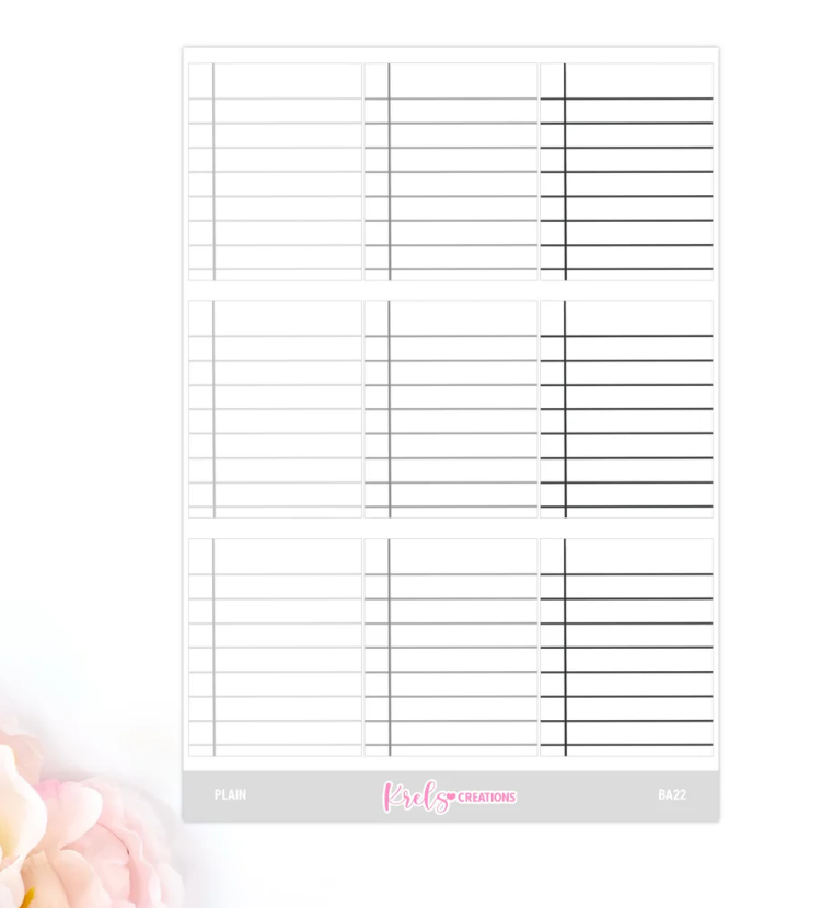 Lined Stickers | Sticker Sheet