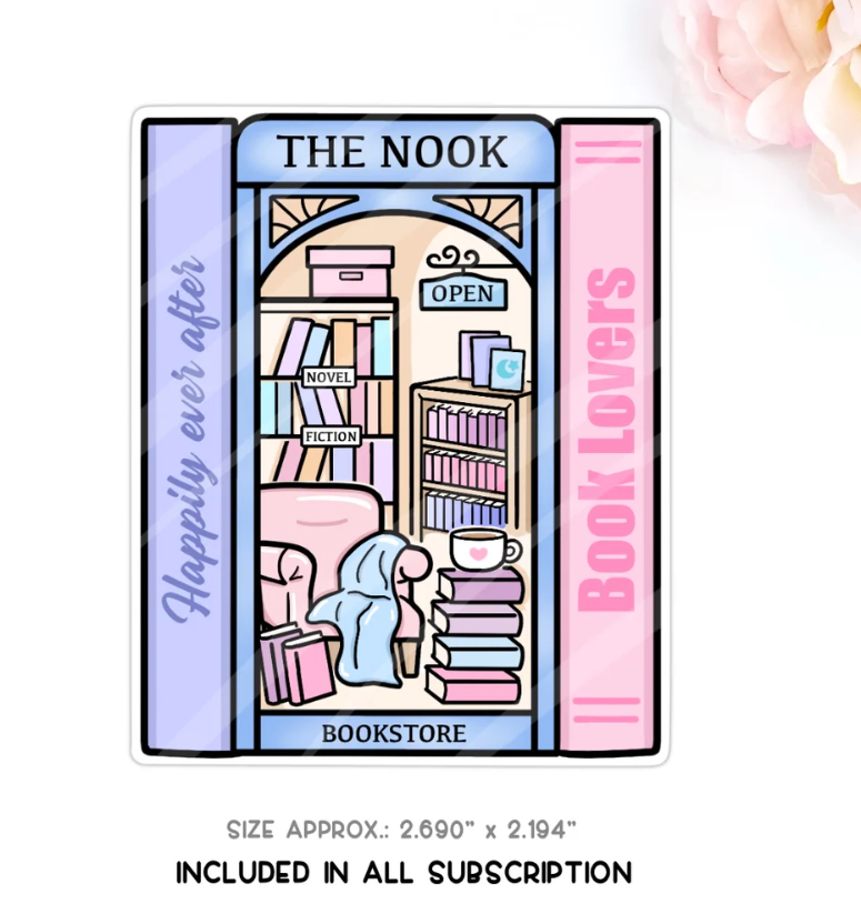 Krels Creations - Book Nook | August 2025 STICKERS & WASHI Subscription