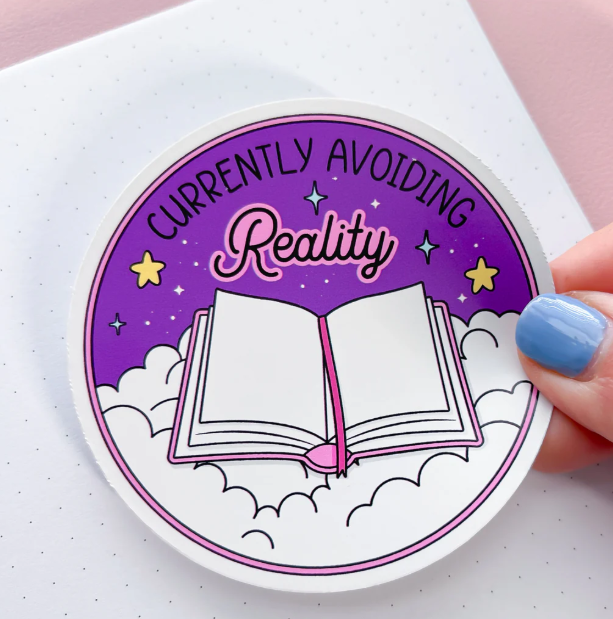 Avoiding Reality Bookish | Vinyl Sticker