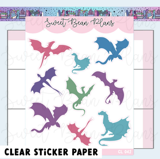 Dragons | Clear Sticker Sheet