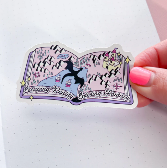 Map Fantasy Book | Vinyl Sticker