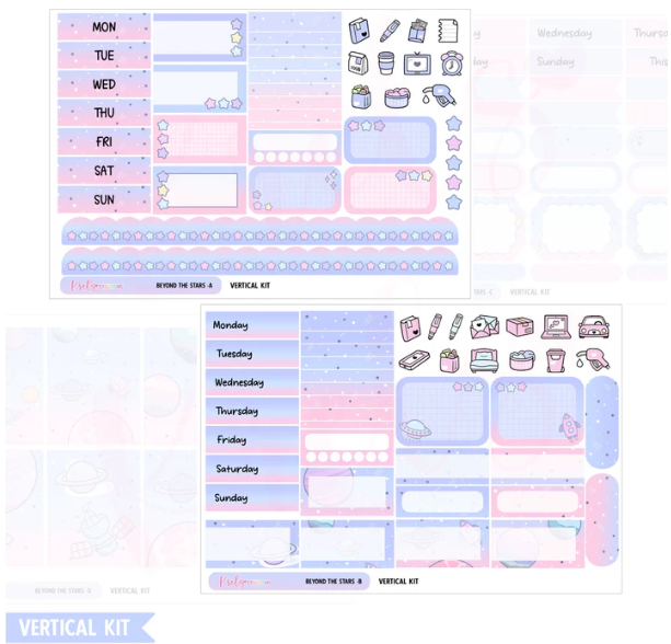 Krels Creations - Beyond The Stars | November 2025 STICKERS & WASHI Subscription