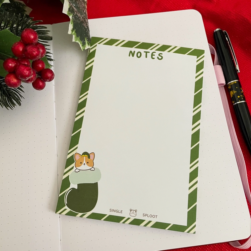 Pawliday Elf Stocking | Notepad