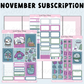 Sweet Bean Plans | NOVEMBER 2025 WASHI & STICKER Subscription