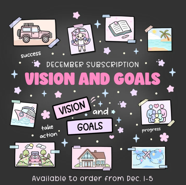 *PREORDER* Krels Creations - Vision and Goals | December 2025 STICKERS & WASHI Subscription