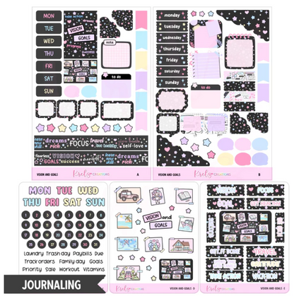 Krels Creations - Vision and Goals | December 2025 STICKERS & WASHI Subscription
