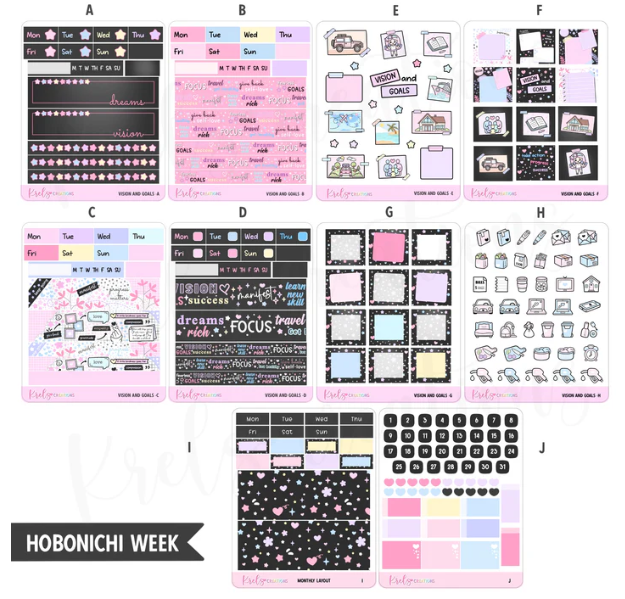 Krels Creations - Vision and Goals | December 2025 STICKERS & WASHI Subscription
